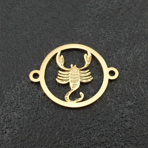 Łącznik Skorpion stal chirurgiczna kolor złoty 21 mm Łącznik Skorpion stal chirurgiczna kolor złoty 21 mm