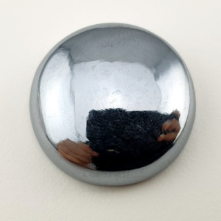 Precious shungite cabochon dia. 26 mm no 18A