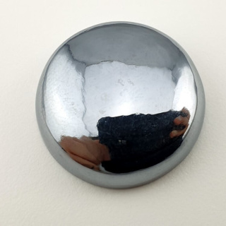 Precious shungite cabochon dia. 26 mm no 18A