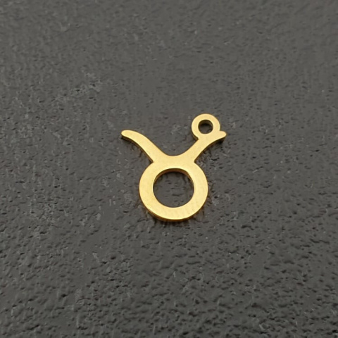 Zawieszka Byk stal chirurgiczna kolor złoty 10,5 mm Zawieszka Byk stal chirurgiczna kolor złoty 10,5 mm
