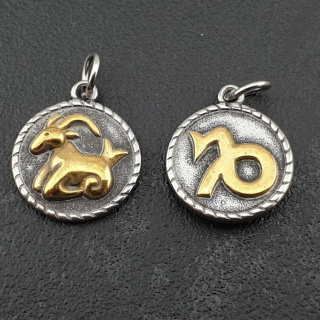 Capricorn pendant surgical steel 21 mm