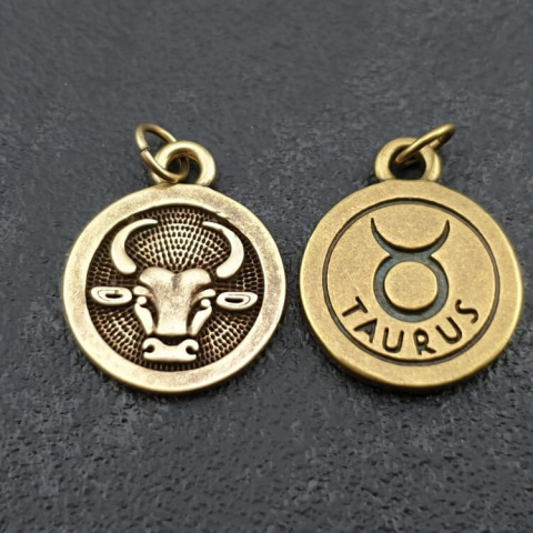 Taurus pendant brass 18.5 mm Taurus pendant brass 18.5 mm
