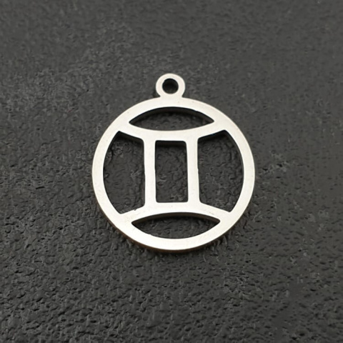 Zawieszka Bliźnięta stal chirurgiczna 18 mm Zawieszka Bliźnięta stal chirurgiczna 18 mm