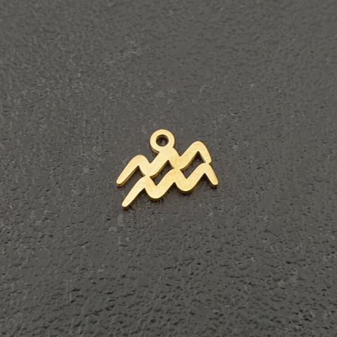 Pendant Aquarius surgical steel, gold colour 7.6 mm Pendant Aquarius surgical steel, gold colour 7.6 mm