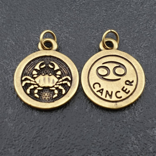 Cancer pendant brass 18.5 mm