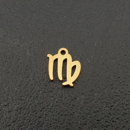 Zawieszka Panna stal chirurgiczna kolor złoty 10,5 mm