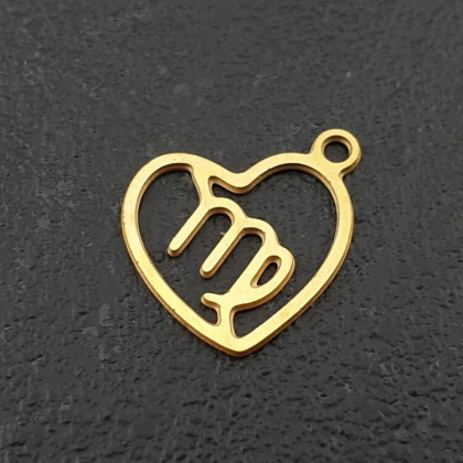 Panna pendant surgical steel gold plated 14 mm