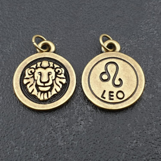 Leo pendant brass 18.5 mm