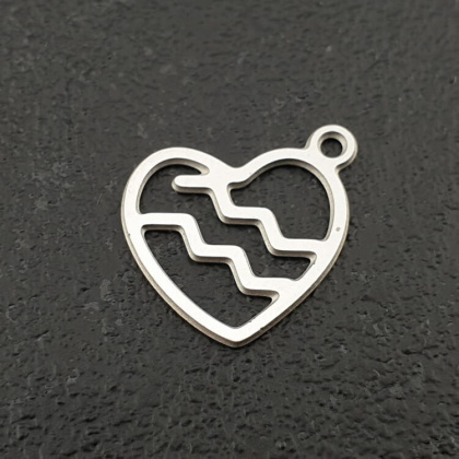 Pendant Aquarius surgical steel 14 mm