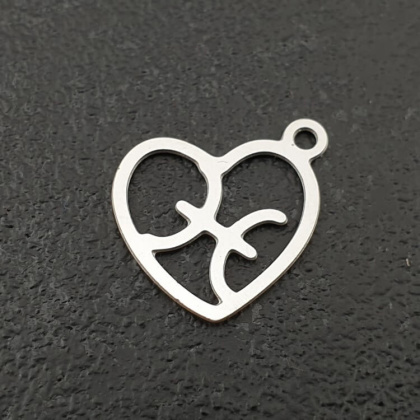 Pendant Fish surgical steel 14 mm