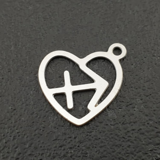 Sagittarius pendant stainless steel 14 mm