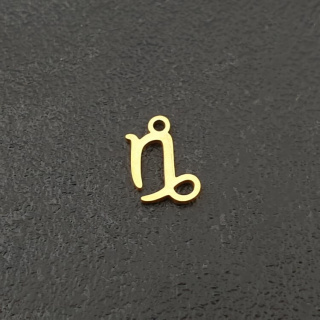 Capricorn pendant surgical steel gold 10.6 mm