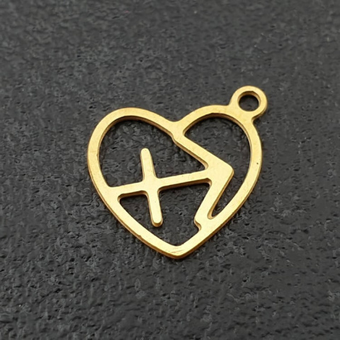 Sagittarius pendant stainless steel gold plated 14 mm Sagittarius pendant stainless steel gold plated 14 mm