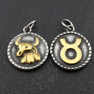 Bull pendant surgical steel 21 mm