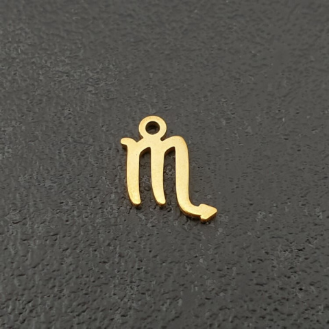Scorpio pendant stainless steel gold 10.5 mm Scorpio pendant stainless steel gold 10.5 mm
