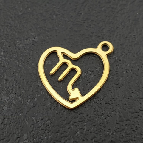 Scorpio pendant stainless steel gold plated 14 mm Scorpio pendant stainless steel gold plated 14 mm