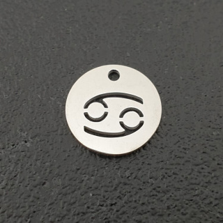 Cancer pendant surgical steel 12 mm