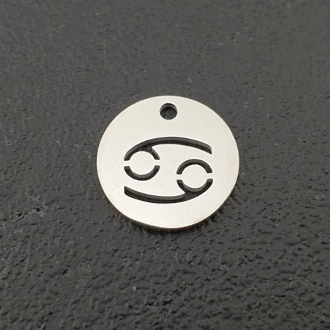Cancer pendant surgical steel 12 mm Cancer pendant surgical steel 12 mm