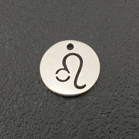 Leo pendant stainless steel 12 mm Leo pendant stainless steel 12 mm