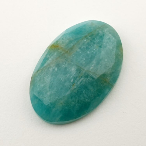 Amazonite faceted cabochon 28x19 mm no 19 Amazonite faceted cabochon 28x19 mm no 19