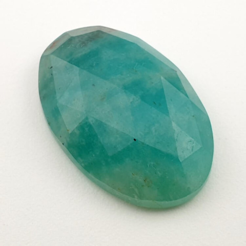 Amazonite faceted cabochon 31x21 mm no. 31 Amazonite faceted cabochon 31x21 mm no. 31
