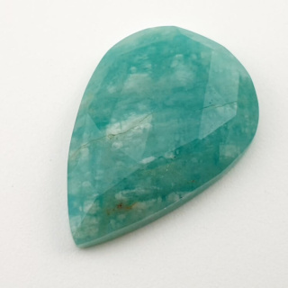 Amazonite faceted cabochon 33x23 mm no. 21