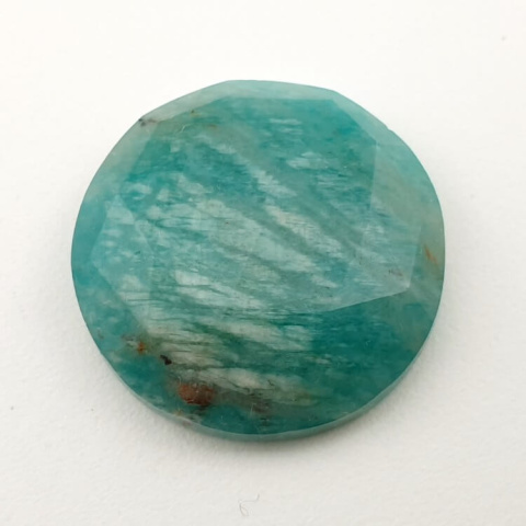 Amazonite faceted cabochon dia. 24 mm no 5