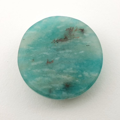 Amazonite faceted cabochon dia. 24 mm no 5