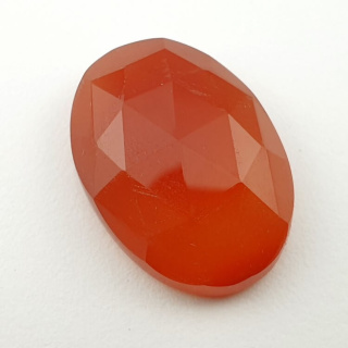 Carnelian faceted cabochon 24x17 mm no 13