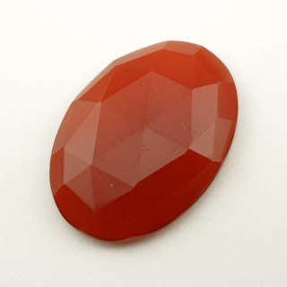Carnelian faceted cabochon 26x19 mm no 1