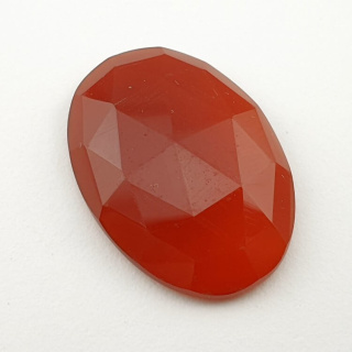 Carnelian faceted cabochon 26x19 mm no 1