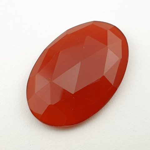 Carnelian faceted cabochon 27x18 mm no 9 Carnelian faceted cabochon 27x18 mm no 9