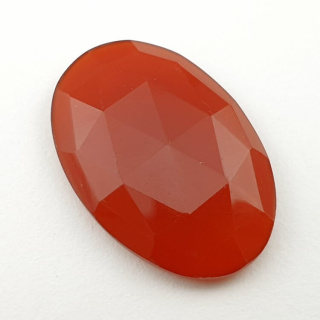 Carnelian faceted cabochon 27x18 mm no 9