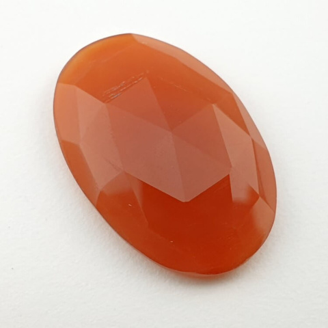 Carnelian faceted cabochon 28x18 mm no 6 Carnelian faceted cabochon 28x18 mm no 6