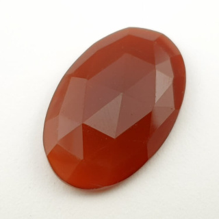 Carnelian faceted cabochon 28x19 mm no 12