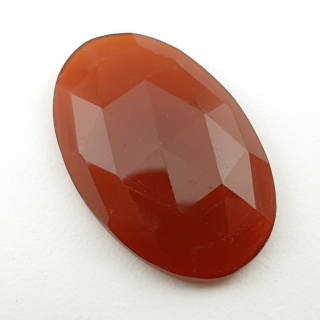 Carnelian faceted cabochon 28x19 mm no 12