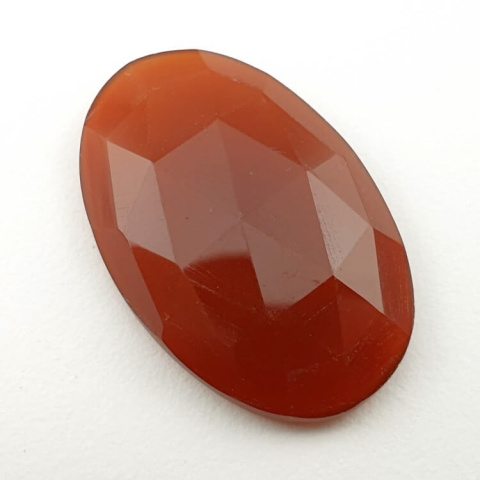 Carnelian faceted cabochon 28x19 mm no 12 Carnelian faceted cabochon 28x19 mm no 12