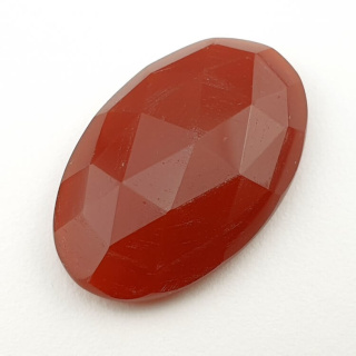 Carnelian faceted cabochon 29x19 mm no 5