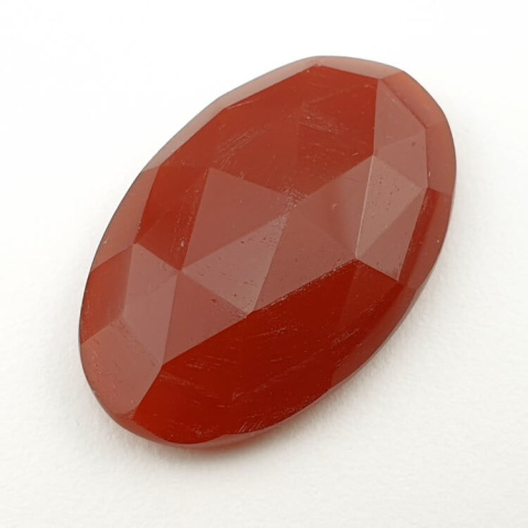 Carnelian faceted cabochon 29x19 mm no 5 Carnelian faceted cabochon 29x19 mm no 5