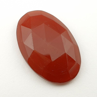 Carnelian faceted cabochon 29x19 mm no 5