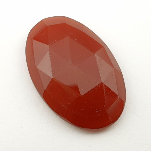 Carnelian faceted cabochon 29x19 mm no 5 Carnelian faceted cabochon 29x19 mm no 5