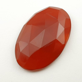 Carnelian faceted cabochon 30x19 mm no 8