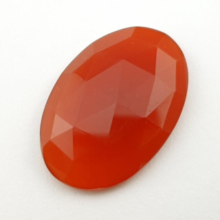 Carnelian faceted cabochon 30x20 mm no 14