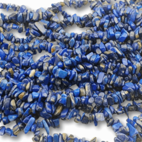Lapis Lazuli sieczka 5-10 mm sznurek 10 cm Lapis Lazuli sieczka 5-10 mm sznurek 10 cm