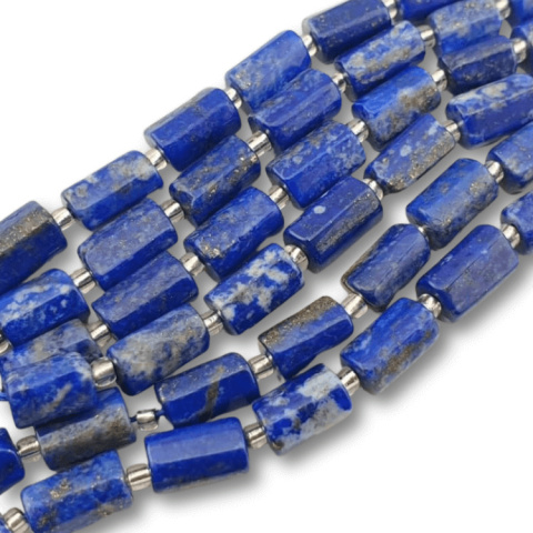 Lapis lazuli walec nieregularny 8-12 mm 2 szt Lapis lazuli walec nieregularny 8-12 mm 2 szt