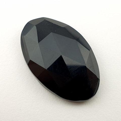 Black onyx faceted cabochon 25x16 mm no 39 Black onyx faceted cabochon 25x16 mm no 39