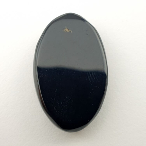 Black onyx faceted cabochon 25x16 mm no 39 Black onyx faceted cabochon 25x16 mm no 39