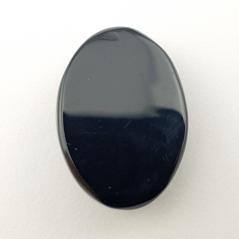Black onyx faceted cabochon 25x18 mm no. 3 Black onyx faceted cabochon 25x18 mm no. 3