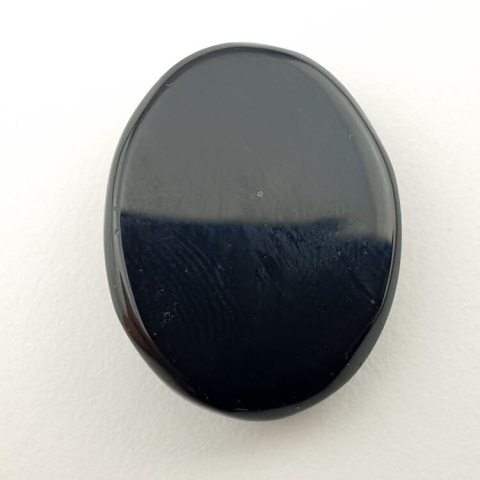 Black onyx faceted cabochon 25x19 mm no. 9 Black onyx faceted cabochon 25x19 mm no. 9