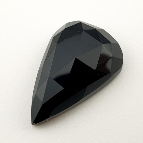 Black onyx faceted cabochon 27x18 mm no 16 Black onyx faceted cabochon 27x18 mm no 16